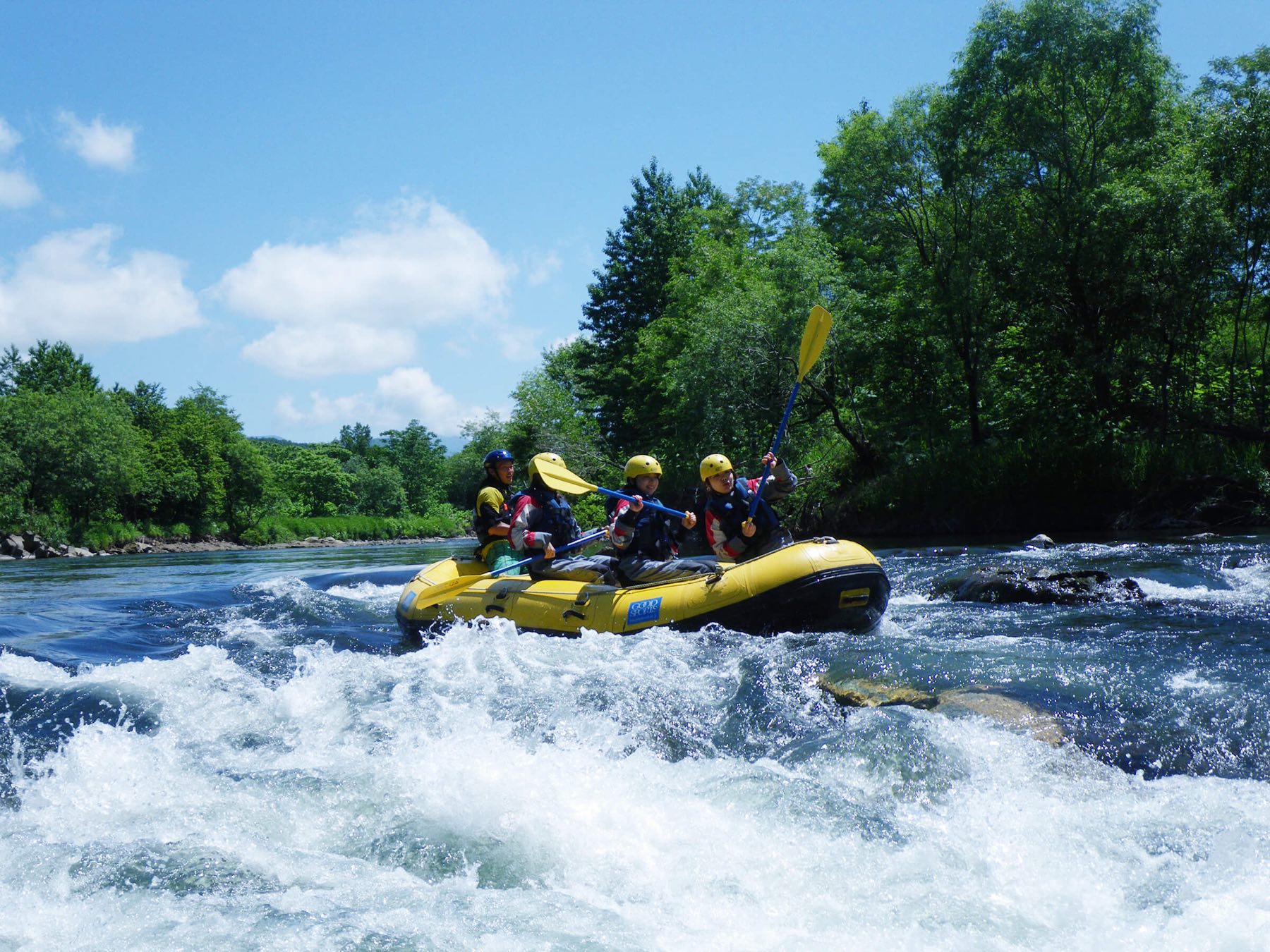 Rafting on the Shiribetsu River